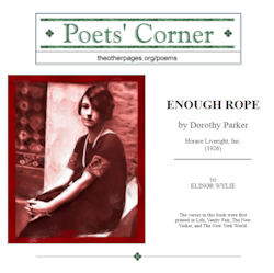 Enough Rope by Dorothy Parker (1926)